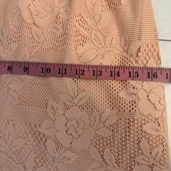 Karl Lagerfeld Size 4 Women's Peach Pink Sleeveless Lace Shift Dress Floral NWT - Picture 10 of 11